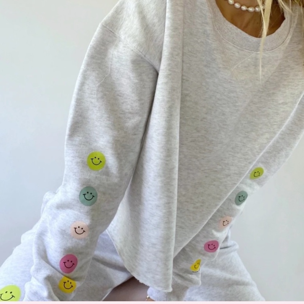 Smiley cropped crew neck - Frazier sterling